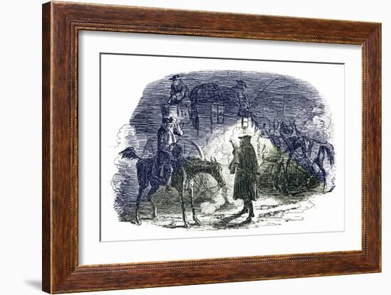 A Tale of Two Cities by Charles Dickens-George Cruikshank-Framed Giclee Print