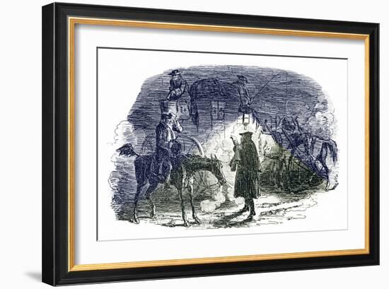 A Tale of Two Cities by Charles Dickens-George Cruikshank-Framed Giclee Print