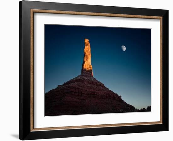A Tall Rock Lit at Dusk-Jody Miller-Framed Photographic Print
