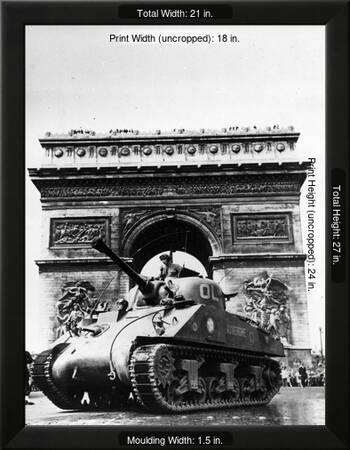 A Tank Of The French Armored Division Passes By The Arc De Triomphe Photographic Print Art Com