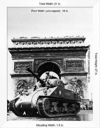 A Tank Of The French Armored Division Passes By The Arc De Triomphe Photographic Print Art Com