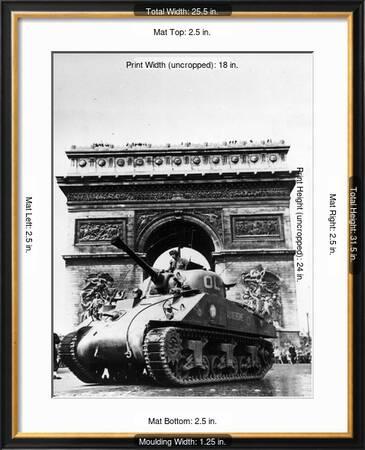 A Tank Of The French Armored Division Passes By The Arc De Triomphe Photographic Print Art Com