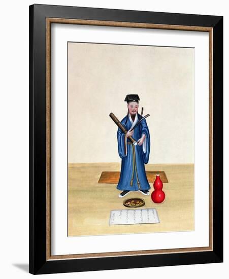 A Taoist in China, circa 1785-null-Framed Giclee Print