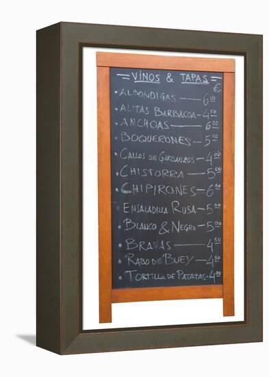 A Tapas Menu in Valencia, Spain-RobWilson-Framed Stretched Canvas