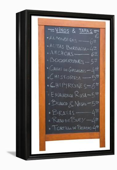 A Tapas Menu in Valencia, Spain-RobWilson-Framed Stretched Canvas