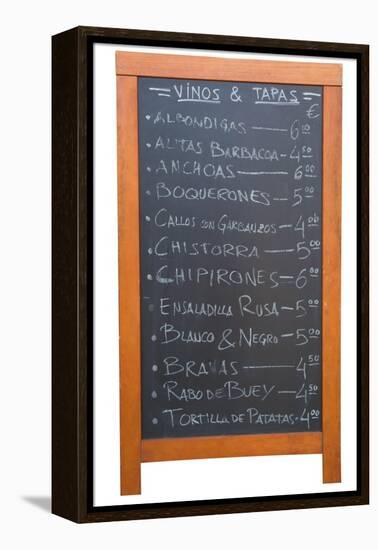 A Tapas Menu in Valencia, Spain-RobWilson-Framed Stretched Canvas