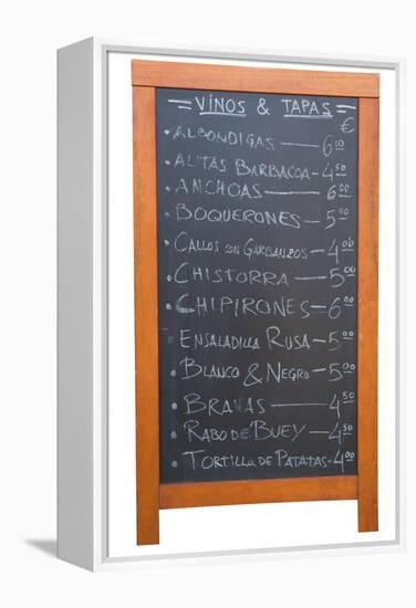 A Tapas Menu in Valencia, Spain-RobWilson-Framed Stretched Canvas