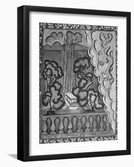 A Tapestry Created by Artist Henri Matisse-null-Framed Photographic Print