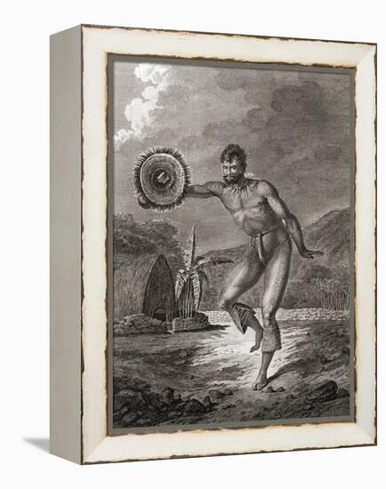 A Tattooed Dancer in Traditional Costume, Hawaii, 1778-John Webber-Framed Premier Image Canvas