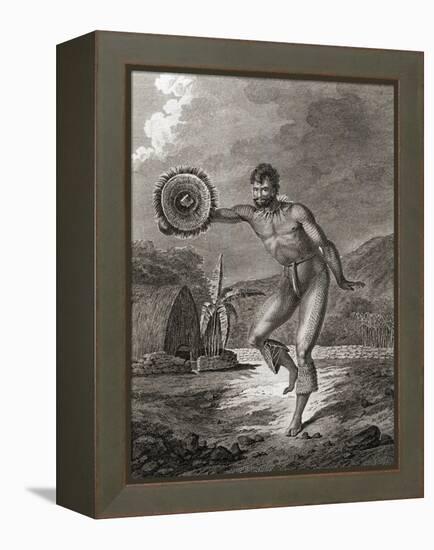 A Tattooed Dancer in Traditional Costume, Hawaii, 1778-John Webber-Framed Premier Image Canvas