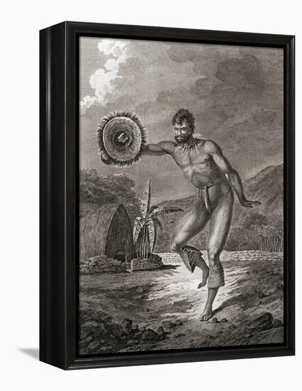 A Tattooed Dancer in Traditional Costume, Hawaii, 1778-John Webber-Framed Premier Image Canvas