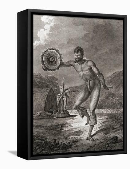 A Tattooed Dancer in Traditional Costume, Hawaii, 1778-John Webber-Framed Premier Image Canvas