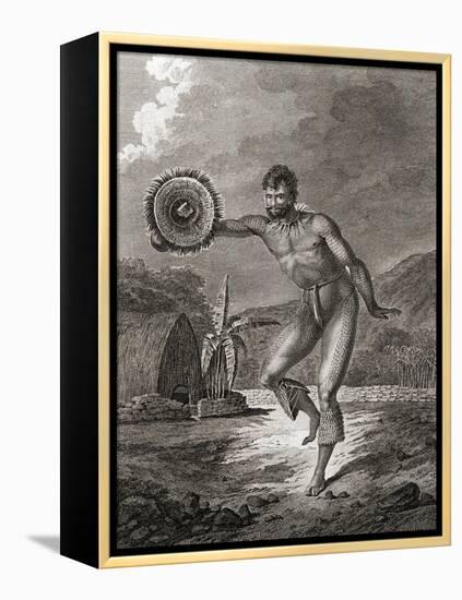 A Tattooed Dancer in Traditional Costume, Hawaii, 1778-John Webber-Framed Premier Image Canvas