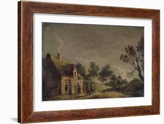 A Tavern at Night, 17th Century-David Teniers the Younger-Framed Giclee Print