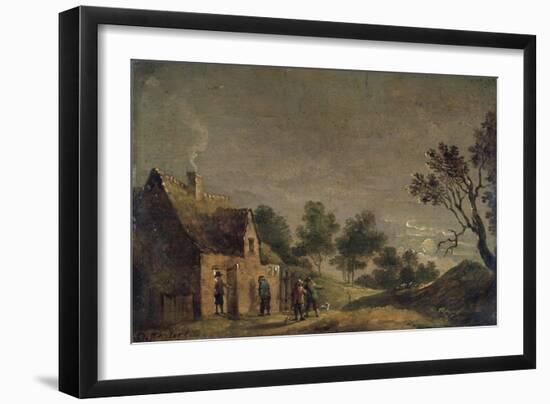 A Tavern at Night, 17th Century-David Teniers the Younger-Framed Giclee Print