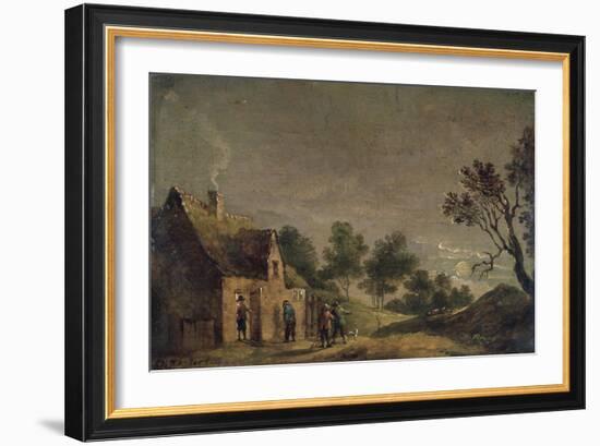 A Tavern at Night, 17th Century-David Teniers the Younger-Framed Giclee Print