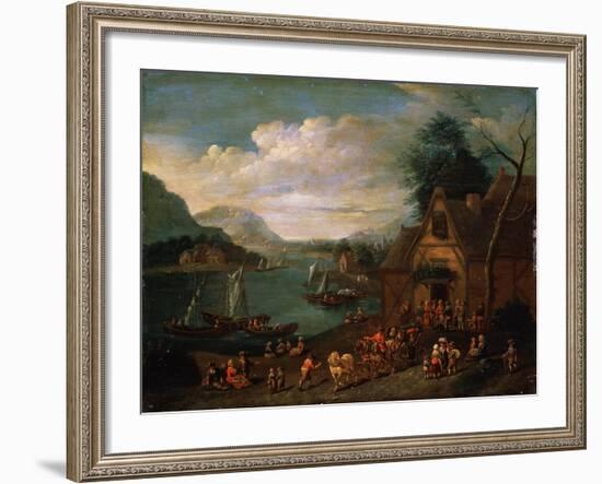 A Tavern at the Seashore, C16th-C18th Century-null-Framed Giclee Print