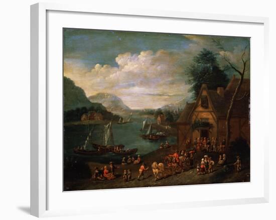 A Tavern at the Seashore, C16th-C18th Century-null-Framed Giclee Print