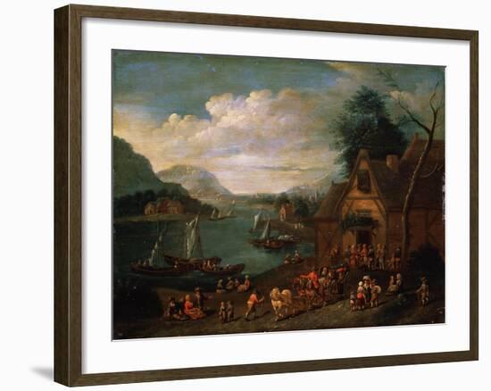 A Tavern at the Seashore, C16th-C18th Century-null-Framed Giclee Print