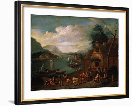 A Tavern at the Seashore, C16th-C18th Century-null-Framed Giclee Print