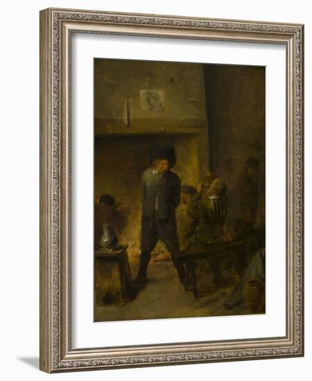 A Tavern Scene by Adriaen Brouwer-Adriaen Brouwer-Framed Giclee Print