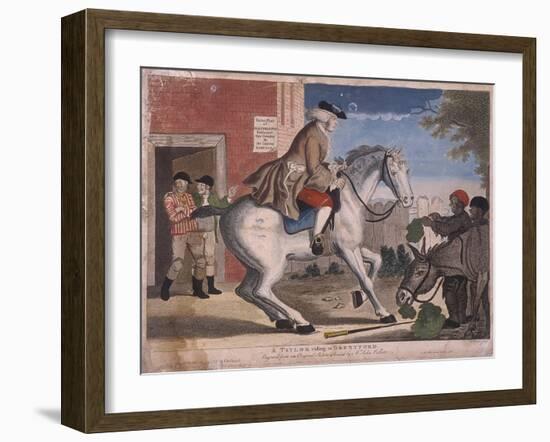 A Taylor Riding to Brentford, 1786-TS Stayner-Framed Giclee Print