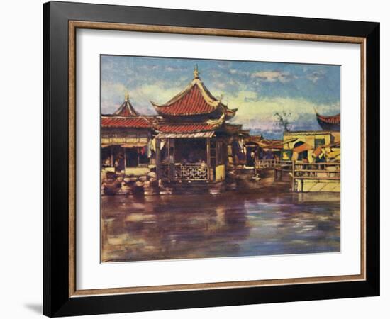 'A Tea House, Shanghai', 1903-Mortimer L Menpes-Framed Giclee Print