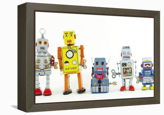 A Team of Robot Toys-davinci-Framed Stretched Canvas