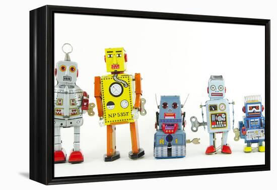 A Team of Robot Toys-davinci-Framed Stretched Canvas