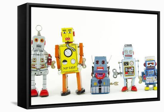 A Team of Robot Toys-davinci-Framed Stretched Canvas