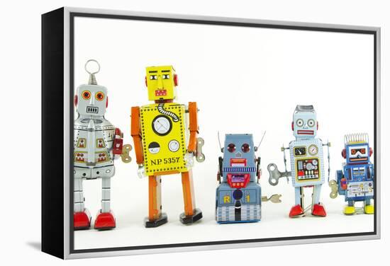 A Team of Robot Toys-davinci-Framed Stretched Canvas