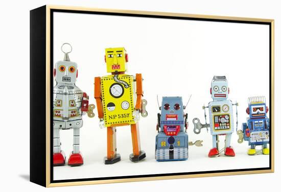 A Team of Robot Toys-davinci-Framed Stretched Canvas