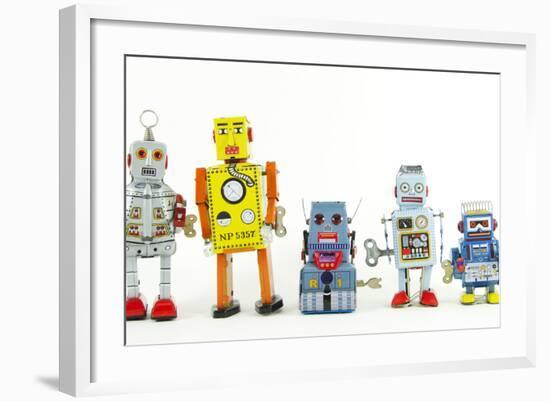 A Team of Robot Toys-davinci-Framed Art Print