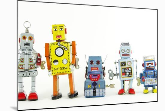 A Team of Robot Toys-davinci-Mounted Art Print