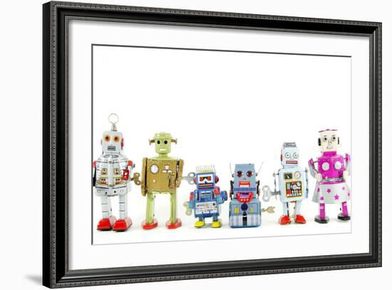 A Team of Robot Toys-davinci-Framed Art Print