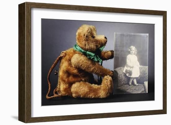 A Teddy Bear Purse with Honey Golden Mohair, circa 1918-null-Framed Giclee Print