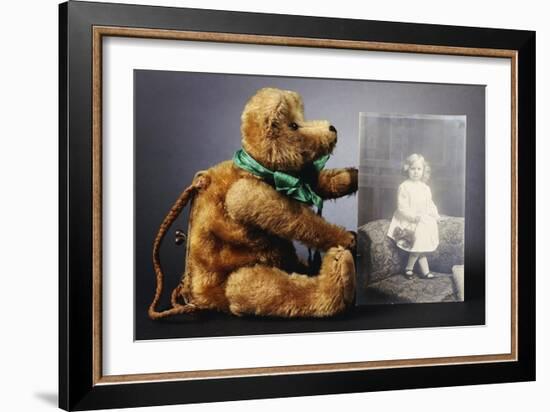 A Teddy Bear Purse with Honey Golden Mohair, circa 1918-null-Framed Giclee Print