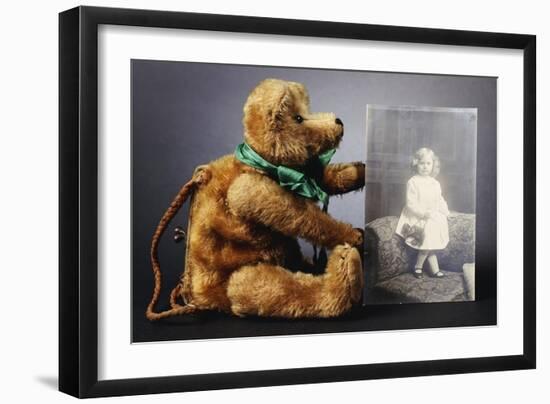 A Teddy Bear Purse with Honey Golden Mohair, circa 1918-null-Framed Giclee Print