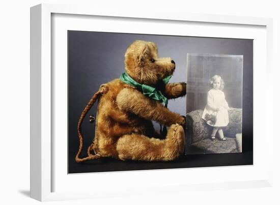 A Teddy Bear Purse with Honey Golden Mohair, circa 1918-null-Framed Giclee Print