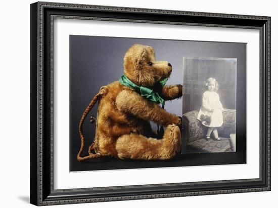 A Teddy Bear Purse with Honey Golden Mohair, circa 1918-null-Framed Giclee Print