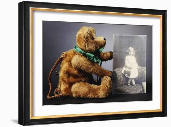 A Teddy Bear Purse with Honey Golden Mohair, circa 1918-null-Framed Giclee Print