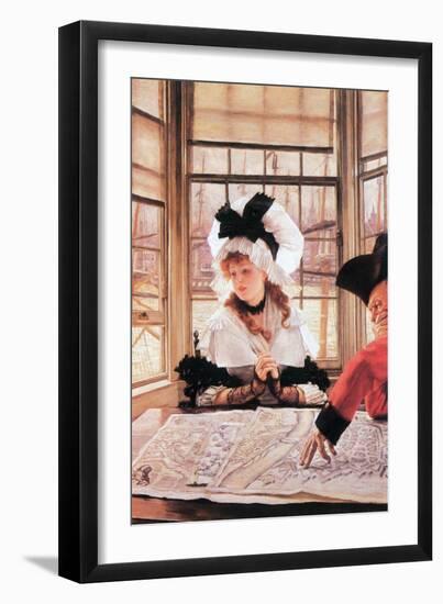 A Tedious History-James Tissot-Framed Art Print