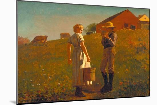A Temperance Meeting, 1874 (Oil on Canvas)-Winslow Homer-Mounted Giclee Print