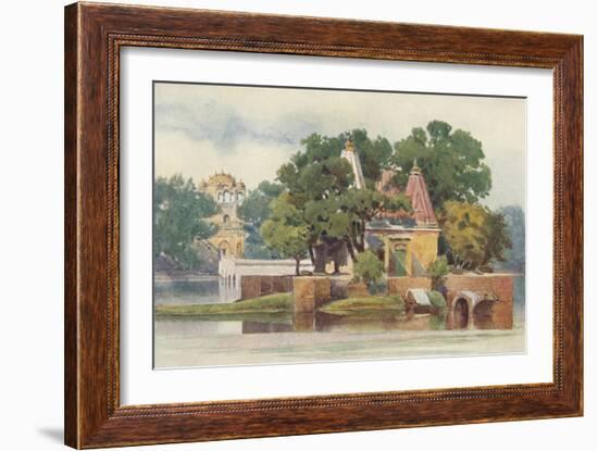 'A Temple in the Tank at Thanesar', c1880 (1905)-Alexander Henry Hallam Murray-Framed Giclee Print