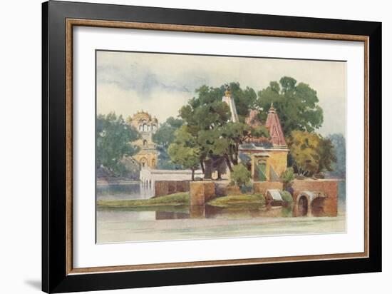 'A Temple in the Tank at Thanesar', c1880 (1905)-Alexander Henry Hallam Murray-Framed Giclee Print