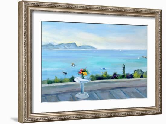 A Terrace Looking Out to Sea-Anne Durham-Framed Giclee Print