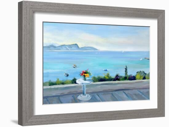 A Terrace Looking Out to Sea-Anne Durham-Framed Giclee Print