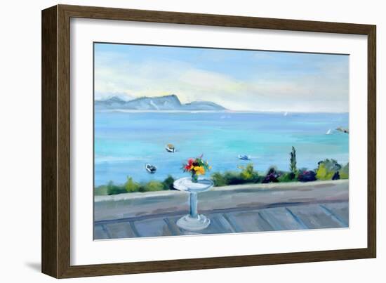 A Terrace Looking Out to Sea-Anne Durham-Framed Giclee Print