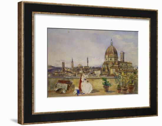 A Terrace Overlooking Florence from the Via Di Servi-Thomas Hartley Cromek-Framed Giclee Print