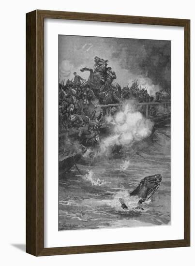 'A Terrible Carnage Ensued Upon The Overcrowded Bridge', 1902-Walter Paget-Framed Giclee Print